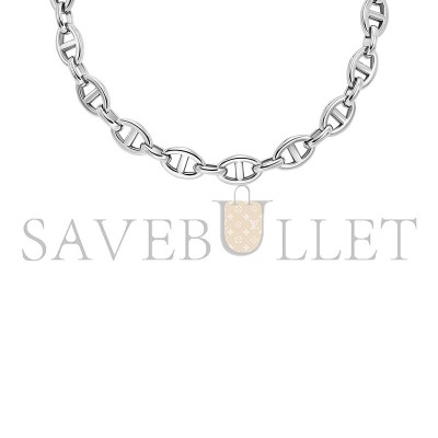 HERMÈS D-LINK STAINLESS STEEL CHAIN NECKLACE 